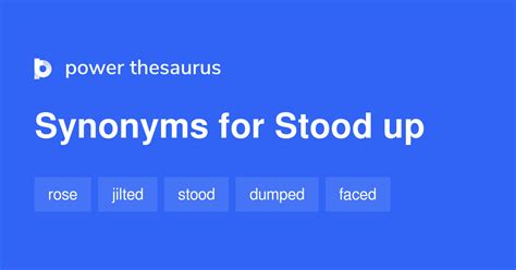 Synonyms of stood - v. to be in an upright position on the feet:[ no object] standing by the door when I came in. to (cause someone to) rise to one's feet: [ no object; ~ (+ up)] We stood (up) when the …